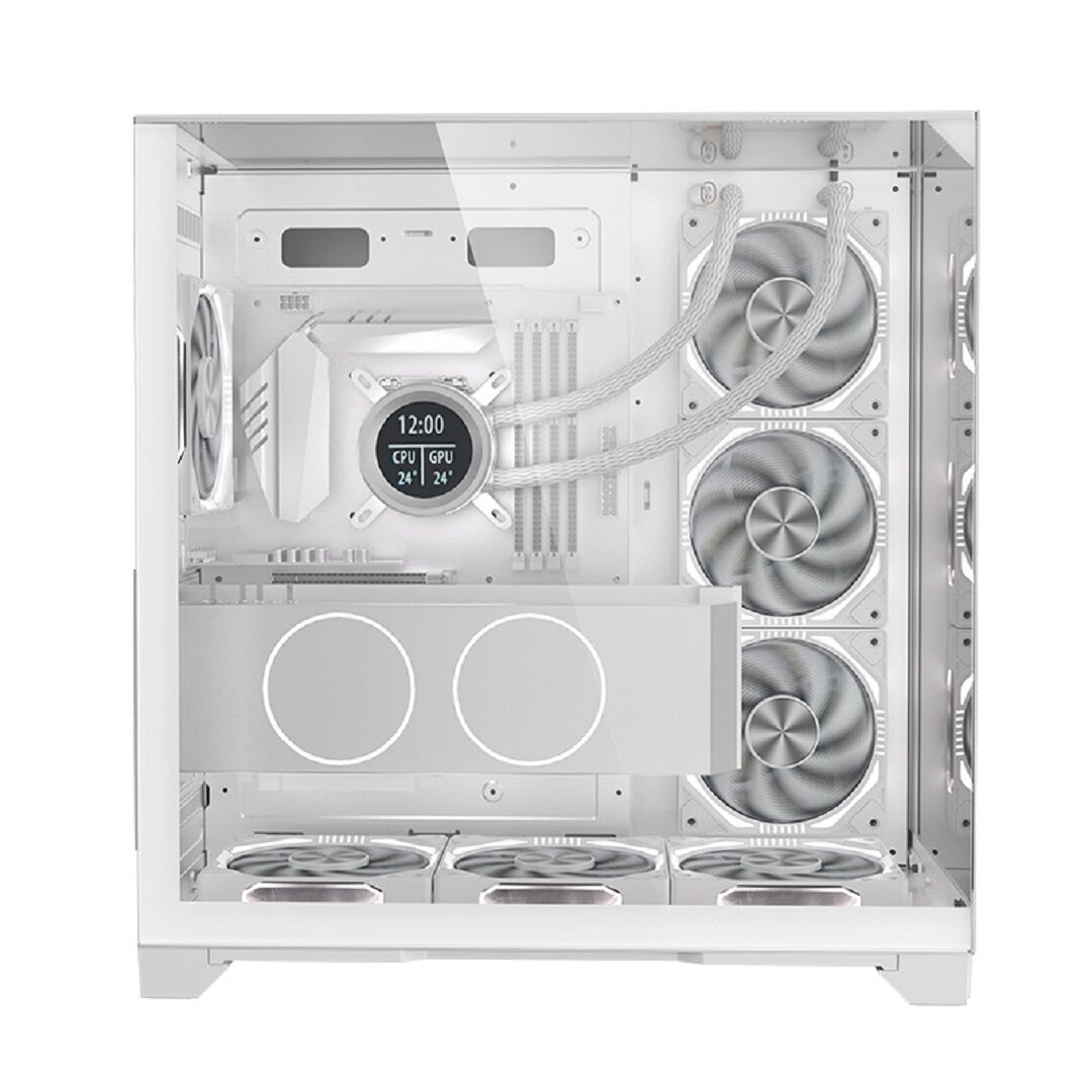 Novel Panoramic Colorful Gaming Pc Case Three Sided Tempered Glass ...