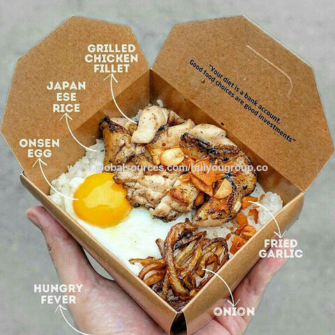 Cajas de Papel para Alimentos Personalizadas para Llevar: Envases para Patatas Fritas, Pollo Frito, Nuggets, Cartón Kraft Blanco para Snacks