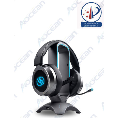 3-in-1 Headset-/Kopfhörer-Ständer/Halter, Maus-Bungee, 2.0/3.0 USB-Hub, Touch-Schalter, RGB-Licht
