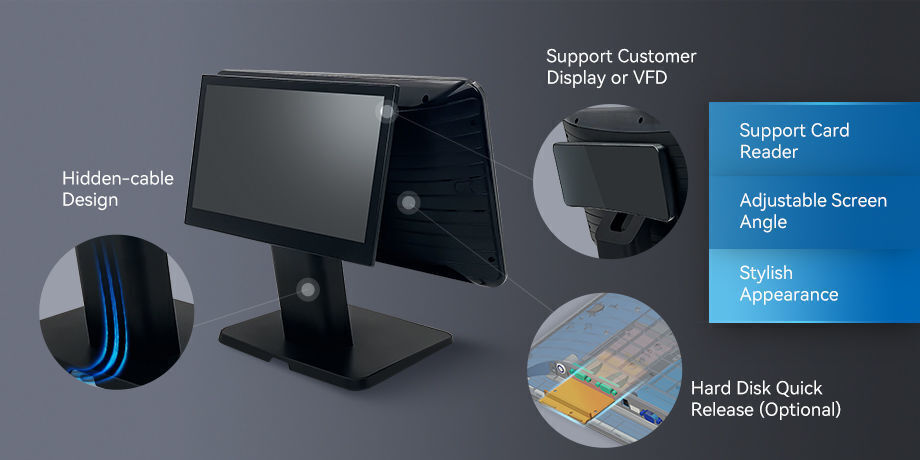 Cable Display Pos 15.6 Inch 4gb Memory Pos Machine Kasa Fiskalna Ip64 Pos Terminal Pos ...