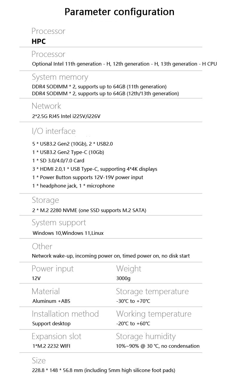 High Speed Mini Gaming Pc Hpc-mxm Intel I9-11900h 11/12/13 Gen-h 4 Ddr4 ...