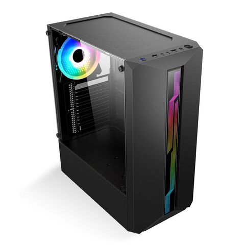 Caja de PC Gaming ATX para Juegos con Ventiladores RGB - Gabinete de Computadora de Escritorio