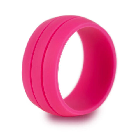 SISSLIA 1pc 8.5mm Bague en Silicone Sport Mode Pour Femmes Hommes Alliances en Caoutchouc Hypoallergéniques Anneaux de Doigt Flexibles