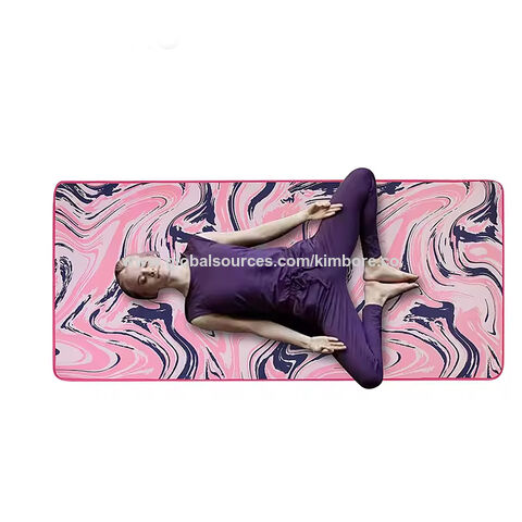 Esteras rosadas durables antirresbaladizan respetuosas del medio ambiente impresas aduana de la yoga del logotipo de la estera de la yoga del diseño el 1cm NBR