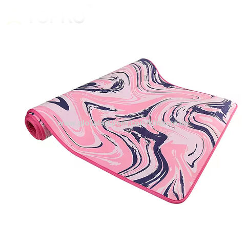 Esteras rosadas durables antirresbaladizan respetuosas del medio ambiente impresas aduana de la yoga del logotipo de la estera de la yoga del diseño el 1cm NBR