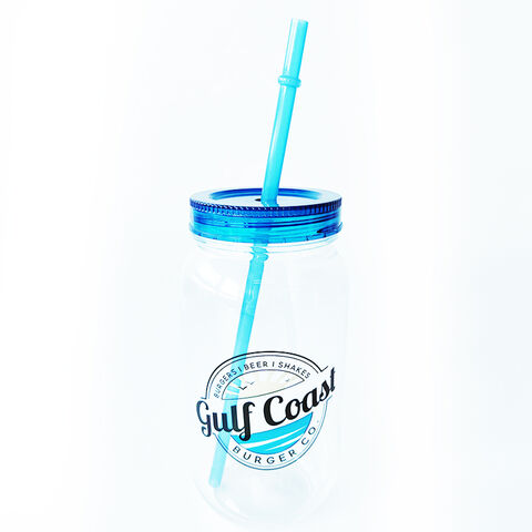 Vaso de plástico nuevo con pajita para beber, directo de fábrica