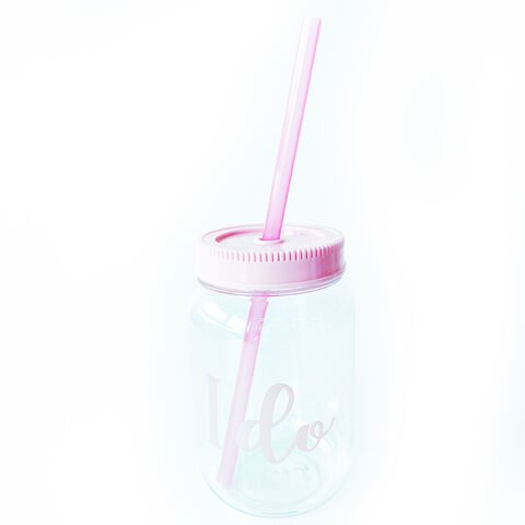 Vaso de plástico nuevo con pajita para beber, directo de fábrica