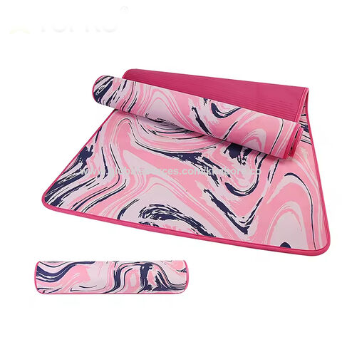 Esteras rosadas durables antirresbaladizan respetuosas del medio ambiente impresas aduana de la yoga del logotipo de la estera de la yoga del diseño el 1cm NBR