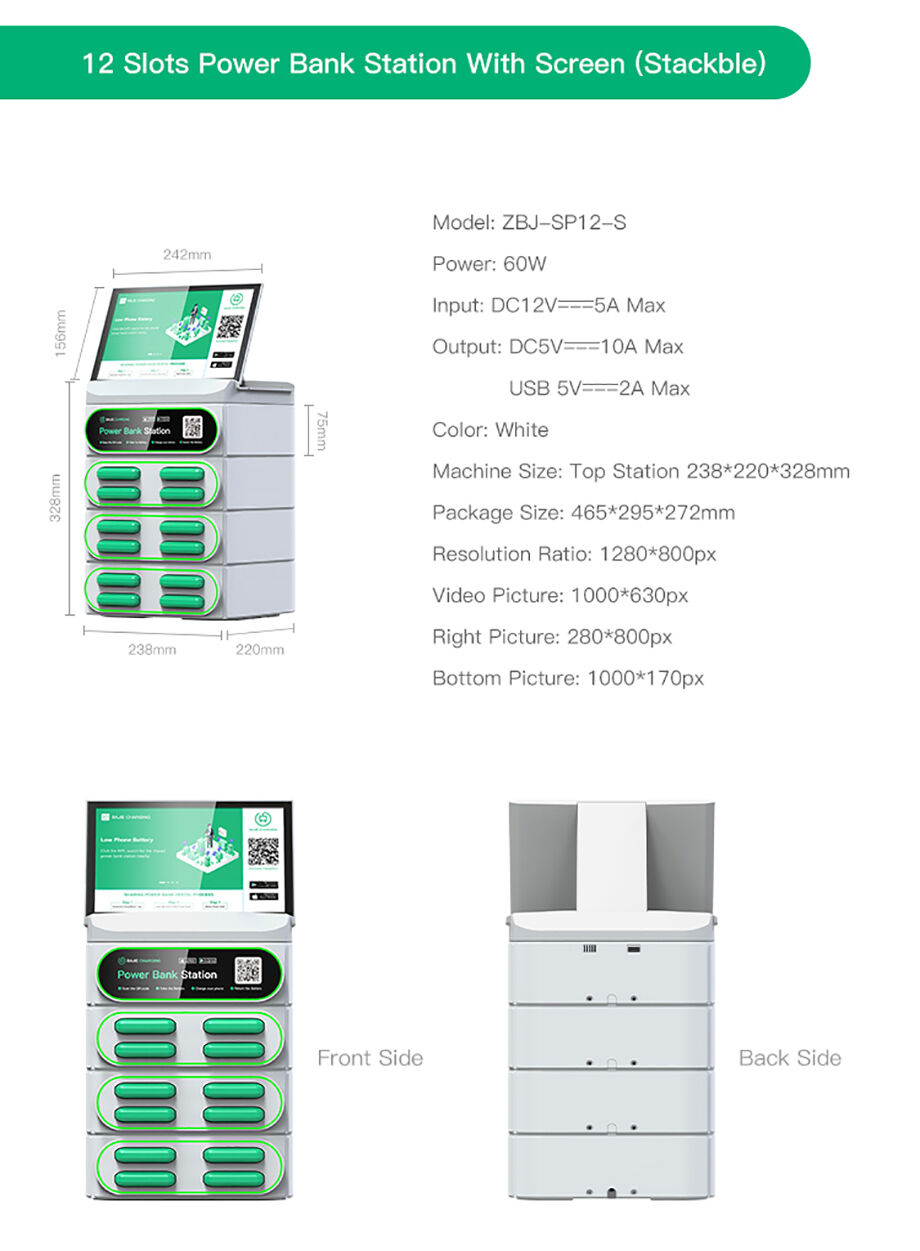 Charge Joy Powerbank Station + 4 pièces 5000mAh Powerbank