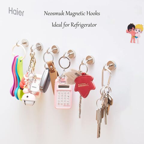 Magnetische Haken Seltenerdmagnete mit Haken für Kühlschrank Extra Starke Haken für Kreuzfahrten Magnetischer Aufhänger für Kabinen Grill