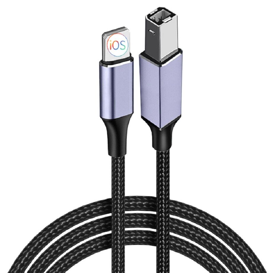 Lightning To Midi Cable, Usb Otg Type B Cable From Iphone, Ipad To Midi Controller, Electronic