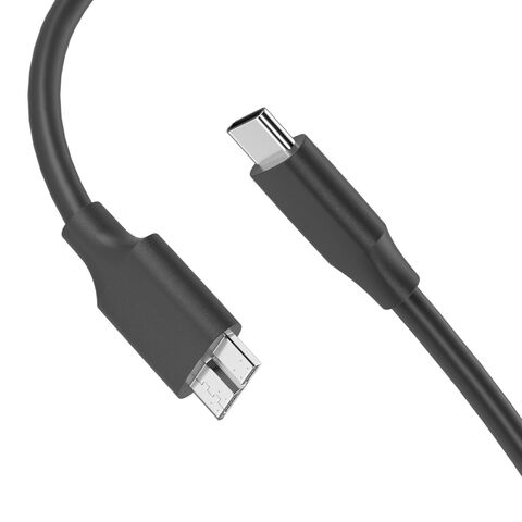 PUJIMAX Câble en gros Type-C Mâle vers Micro USB 10 Broches Mâle, Câble de Données Haute Vitesse pour Disque Dur Mobile, Câble de Charge Rapide 3A