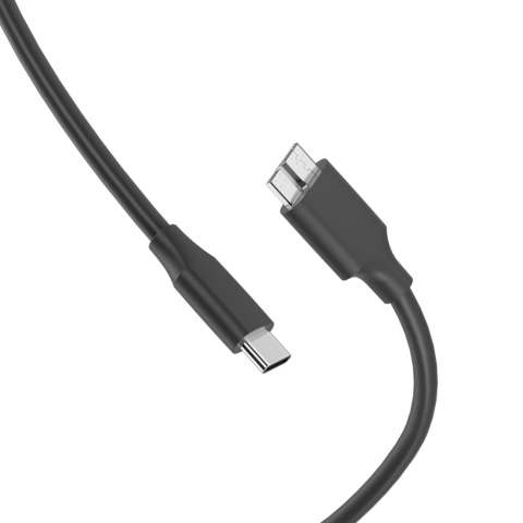 PUJIMAX Câble en gros Type-C Mâle vers Micro USB 10 Broches Mâle, Câble de Données Haute Vitesse pour Disque Dur Mobile, Câble de Charge Rapide 3A