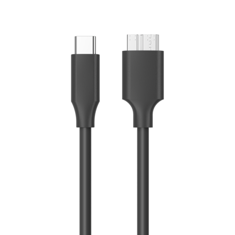 PUJIMAX Câble en gros Type-C Mâle vers Micro USB 10 Broches Mâle, Câble de Données Haute Vitesse pour Disque Dur Mobile, Câble de Charge Rapide 3A