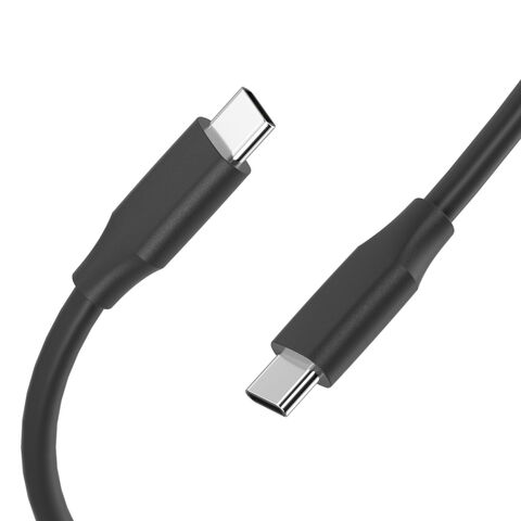 PUJIMAX Câble USB-C vers USB-C 100W 4K 60Hz avec Chipset E-Mark Mâle à Mâle Câble USB 3.1 Transmission Rapide Câble USB C