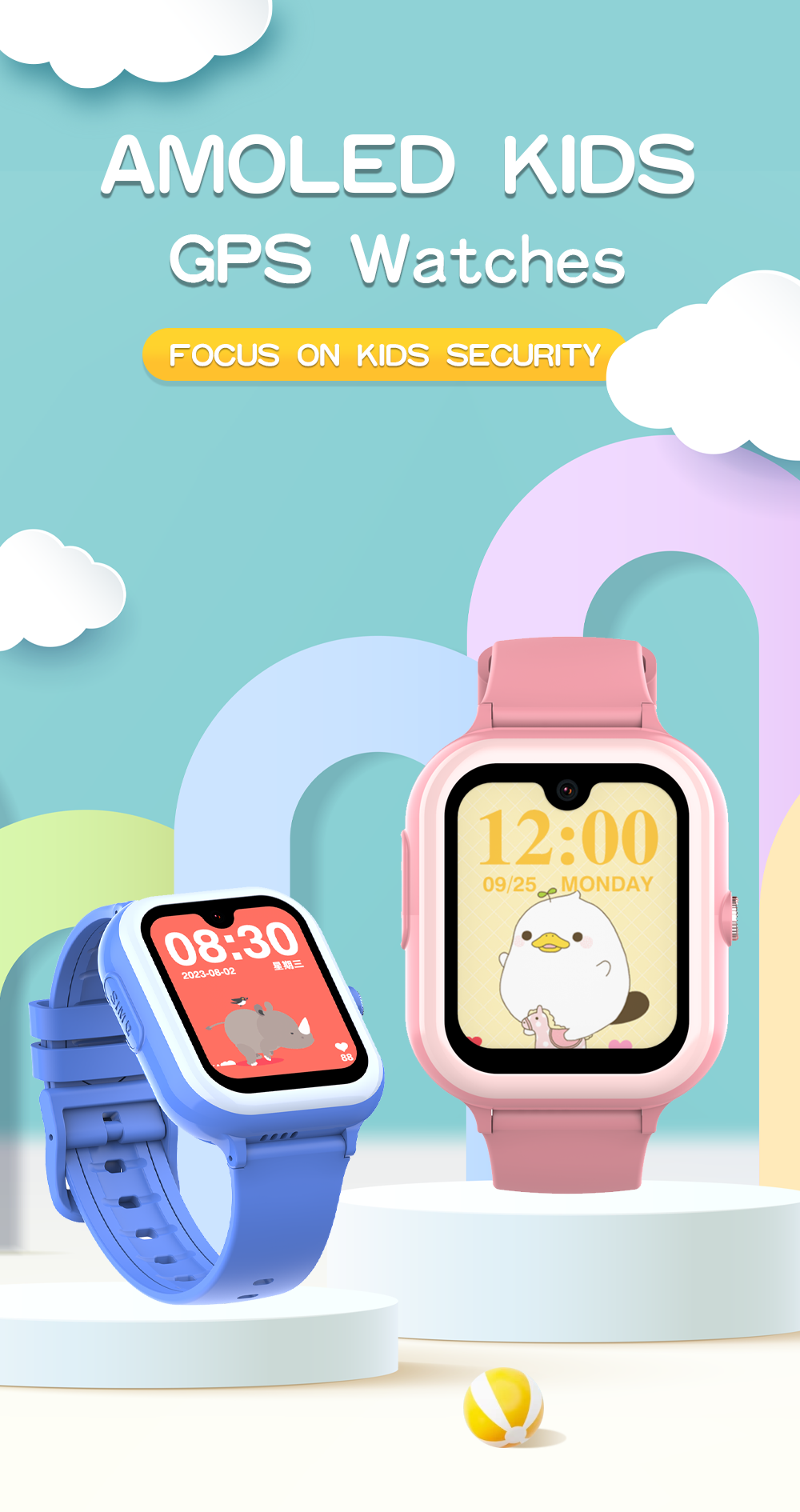 Vm01 Sos Phone Lbs Gps Positioning Kids 4g Camera Children Watch Sim ...