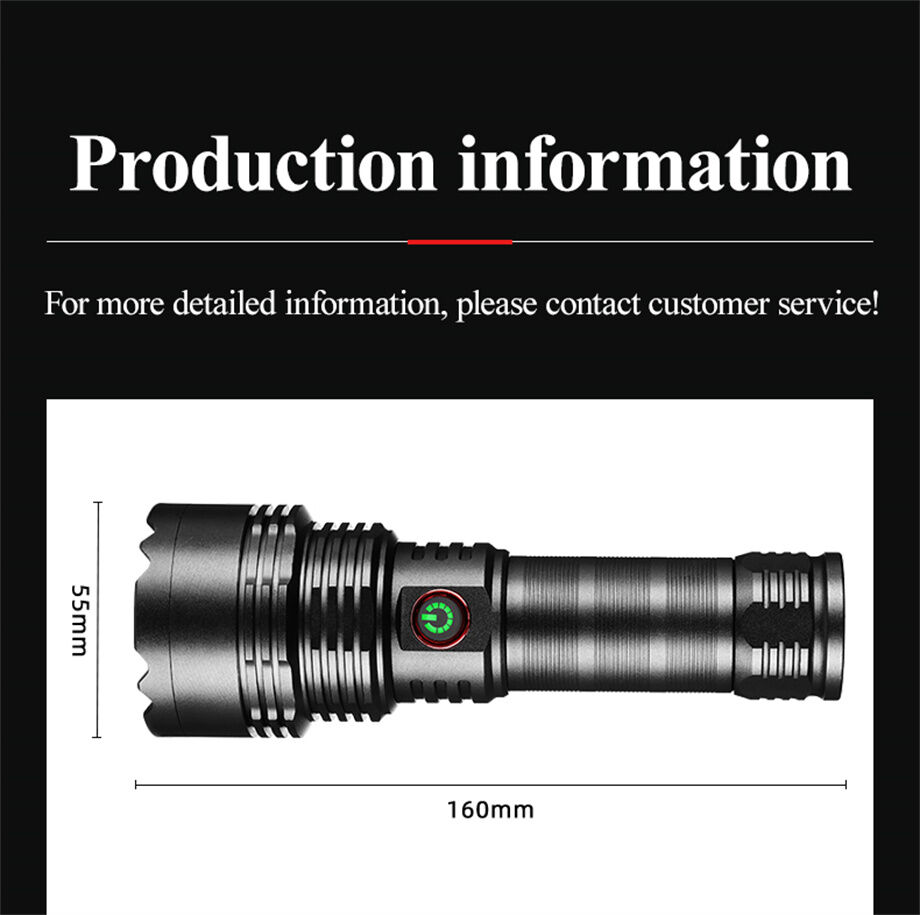 Fixed Led Flashlight Led Flashlight P70 Fixed-focus Powerful Lantern Type-c Rechargeable 5 ...