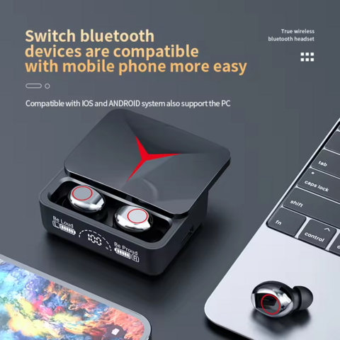 Auriculares inalámbricos Bluetooth M90 personalizados OEM/ODM con estuche de carga para juegos