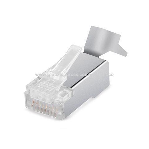 Connecteurs RJ45 CAT7 8P8C Blindés de Haute Qualité, Tête de Cristal pour Fiches