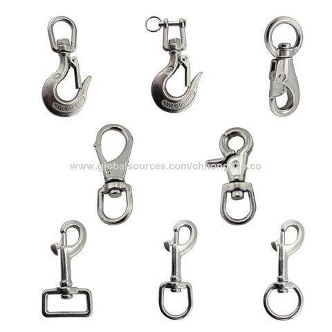 3/16 Spring Snap Hook Carabiner with Eyelet T316 Stainless Steel: 2, 5,  10, 20, 25 pcs (2)