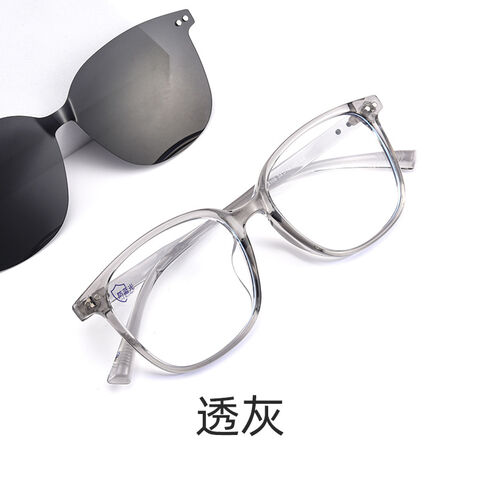 Lunettes de mode à grande monture pour hommes et femmes, verres polarisés TAC, matériau en acétate, lunettes de soleil à clipser