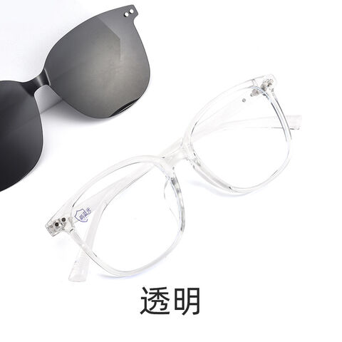 Lunettes de mode à grande monture pour hommes et femmes, verres polarisés TAC, matériau en acétate, lunettes de soleil à clipser