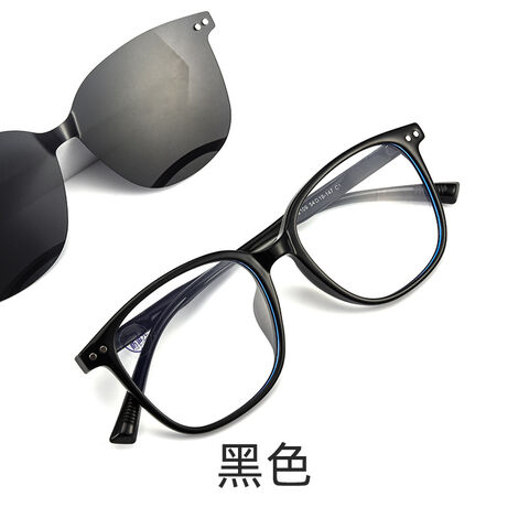 Lunettes de mode à grande monture pour hommes et femmes, verres polarisés TAC, matériau en acétate, lunettes de soleil à clipser