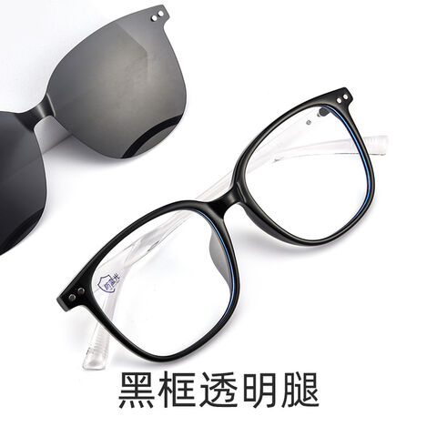 Lunettes de mode à grande monture pour hommes et femmes, verres polarisés TAC, matériau en acétate, lunettes de soleil à clipser