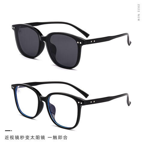 Lunettes de mode à grande monture pour hommes et femmes, verres polarisés TAC, matériau en acétate, lunettes de soleil à clipser