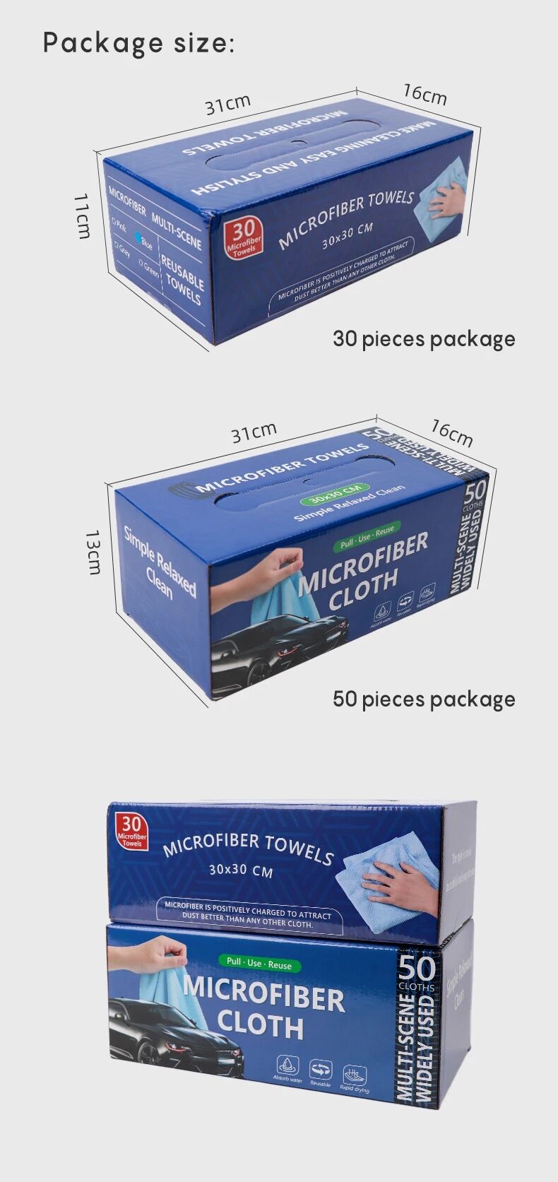 Microfiber Cleaning Cloth Nonstick Washing Rag Wiping Absorben Kitchen