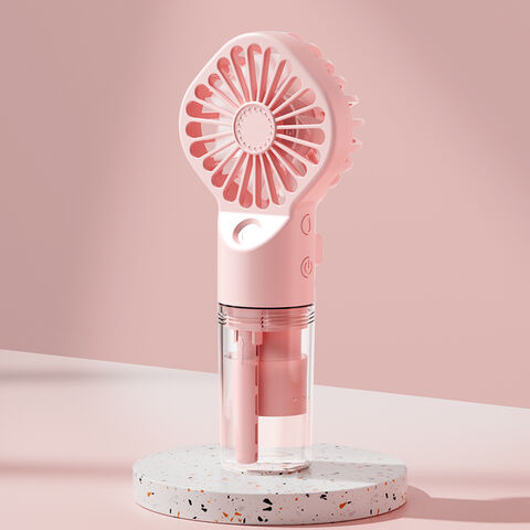 Ventilador Portátil de Mano 2026, Mini Ventilador con Spray de Agua Recargable por USB, 4 Velocidades, Silencioso, para Exteriores