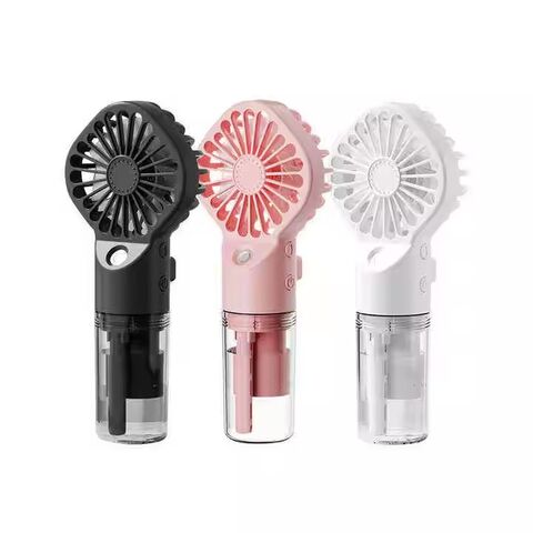 Ventilador Portátil de Mano 2026, Mini Ventilador con Spray de Agua Recargable por USB, 4 Velocidades, Silencioso, para Exteriores
