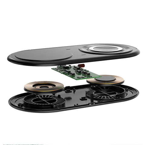 Cargador Inalámbrico 3 en 1 de Carga Rápida Compatible con Teléfonos Móviles, iWatch, Airpods y Auriculares TWS de Shenzhen