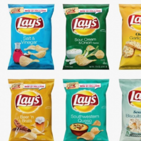 Lays Potato Chips With Different Flavors, Lays Potato Chips, Chips With