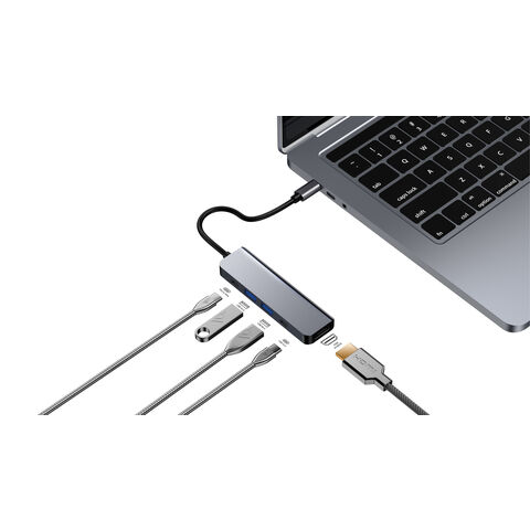 5-in-1 USB 3.0 TYP C HUB Multifunktionale Dockingstation
