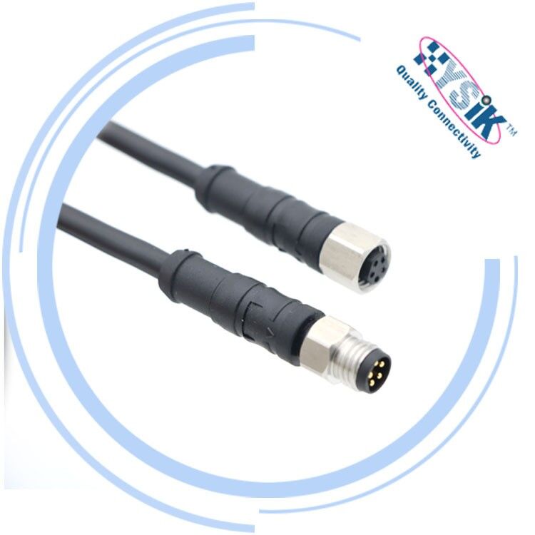 Hysik M8 2 3 4 6 8 Pin Connector Female To Female Straight Connector ...