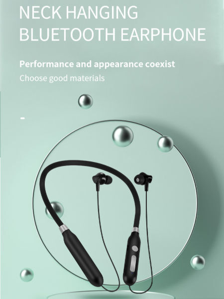 Bluetooth Neckband Headphone Soft Necklace Real Stereo Bass Wireless ...