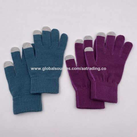 Hochwertige, schlichte Winter-Touchscreen-Handschuhe für Damen und Herren
