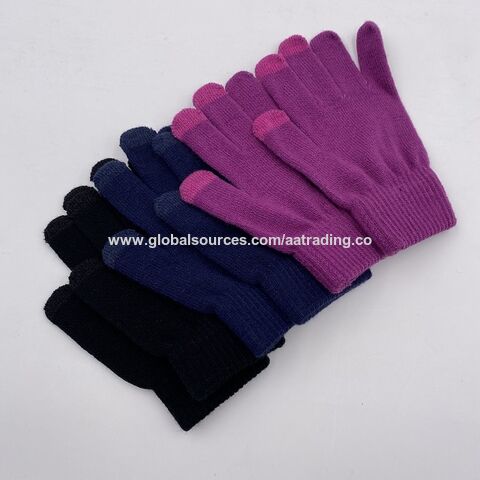 Hochwertige, schlichte Winter-Touchscreen-Handschuhe für Damen und Herren