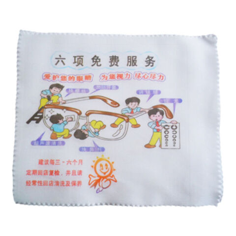 Chiffon de nettoyage pour lentilles en coton pour enlever les empreintes digitales, logos personnalisés disponibles