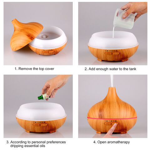Difusor de aroma eléctrico USB con diseño de grano de madera a precio de fábrica para hogar y oficina