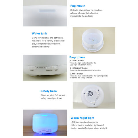 500ml Ultraschall Aroma Diffuser für ätherische Öle mit Timer