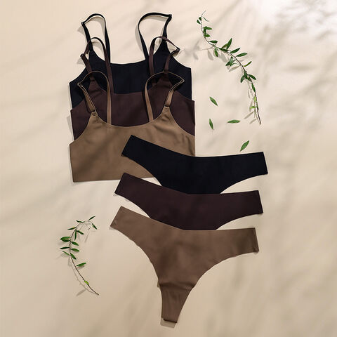 Nahtloses Damen-Unterwäsche-Set, Push-up-BH mit herausnehmbaren Polstern, bequemes Slip-Set, individuelle nahtlose BH-Sets