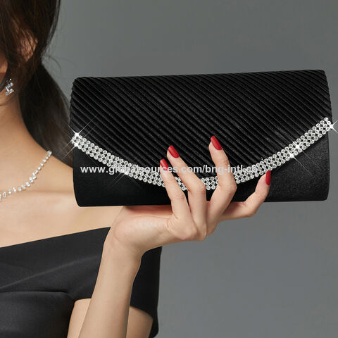 Luxury evening bags clutch Mesh rhinestone Diamond Clutch bags square evening women handbags