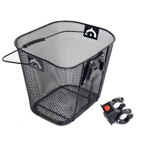Panier de vélo en métal bon marché, pièces de panier de vélo personnalisées