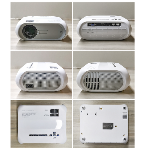 Proyector WiFi Full HD 720P con Decodificación 4K, Soporte ISO/Android, Proyector Inteligente para Cine en Casa con Conexión Cableada e Inalámbrica