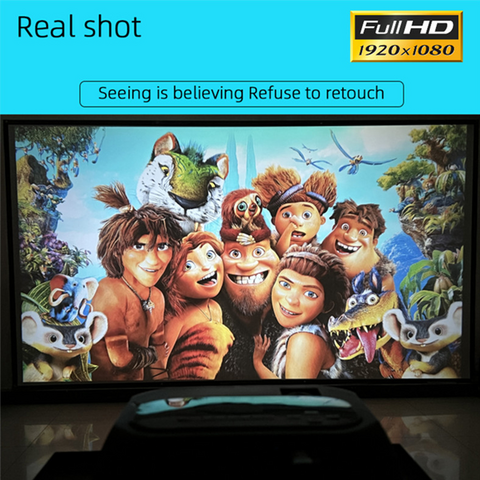 Proyector WiFi Full HD 720P con Decodificación 4K, Soporte ISO/Android, Proyector Inteligente para Cine en Casa con Conexión Cableada e Inalámbrica