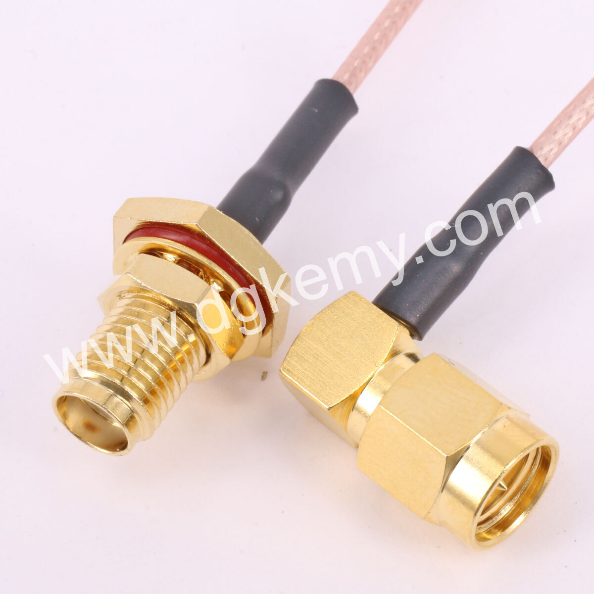 Gimax 5pcs 1ft Cable Assembly MCX Hembra Jack ángulo Recto A SMA Hembra Jack Bulkhead Pigtail