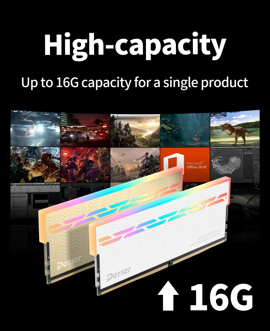 Factory Hot Sale Led Rgb 16gb 2666mhz 16gb 3200mhz Ram Ddr4 Memoria Ram ...