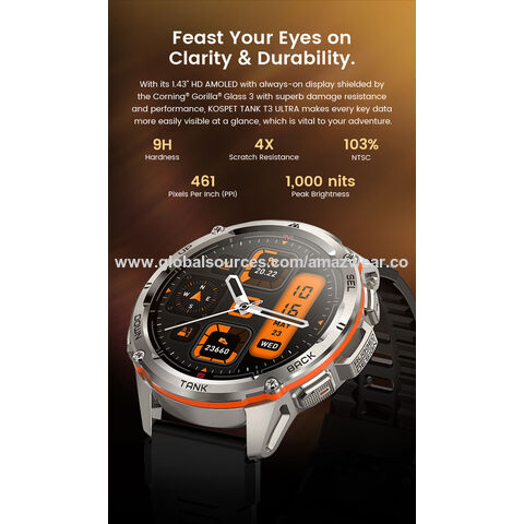 Kospet Tank T3 Ultra Smartwatch 6 Satellite Positioning